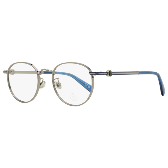 Moncler Oval Eyeglasses ML5204H 014 Ruthenium/Blue 48mm - Picture 1 of 2